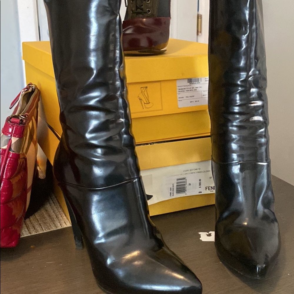 Prada knee boots . Authentic , leather beautiful gently used